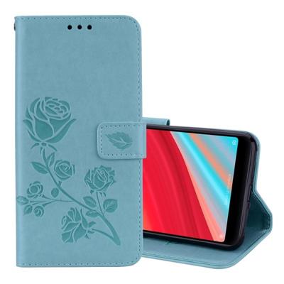 Rose reliëf horizontale Flip milieu PU lederen draagtas voor Xiaomi Redmi S2 met houder & kaartsleuven & portemonnee (groen)