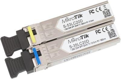 Mikrotik S-3553LC20D netwerk transceiver module 1250 Mbit/s SFP Mikrotik S-3553LC20D netwerk transceiver module 1250 Mbit/s SFP