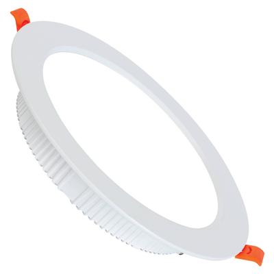 LED Downlight - Alexy - Inbouw Rond 30W - Helder/Koud Wit 6400K - Mat Wit Aluminium - Ø230mm