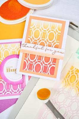 Sizzix • stencil a6 cosmopolitan golden rings nr.2
