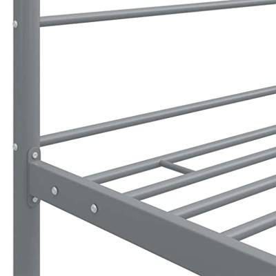 Hemelbedframe metaal grijs 90x200 cm Hemelbedframe metaal grijs 90x200 cm