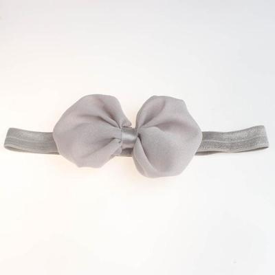 2 PC'S baby hoofdband lint chiffon Bow kinderen haar band hoofddeksels (grijs)