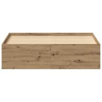 Bedframe zonder matras spaanplaat artisanaal eikenkleurig - thumbnail