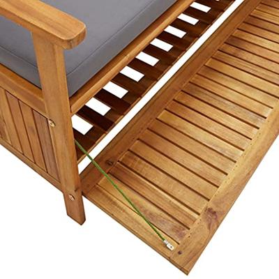 VidaXL Tuinopbergbank 120 cm massief acaciahout VidaXL Tuinopbergbank 120 cm massief acaciahout