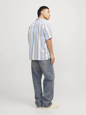 J&j Premium Jprblapalma Resort Shirt S/s Sn 12252948 Overhemd Palace Blue Relaxed Fit