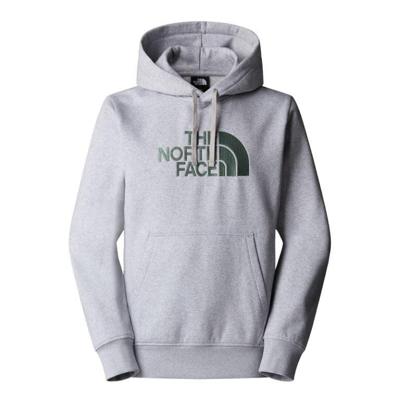 The North Face Drew Peak Hoodie Trui Heren TNF Light Grey Heather/Duck Green M