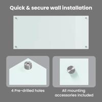 VidaXL Keuken achterwand 2 pcs wit 90 x 40 cm gehard glas - thumbnail