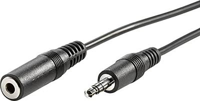 VALUE audio verleng kabel 3,5mm M/F, zwart, 2 m