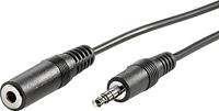 VALUE audio verleng kabel 3,5mm M/F, zwart, 2 m - thumbnail