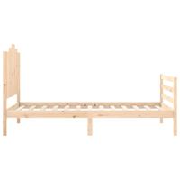 Bedframe met hoofdbord massief hout - thumbnail