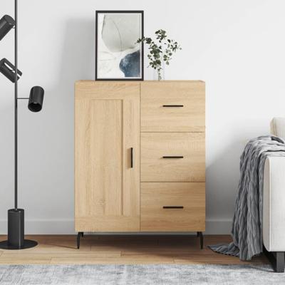 Dressoir 69,5x34x90 cm bewerkt hout sonoma eikenkleurig