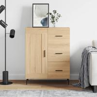 Dressoir 69,5x34x90 cm bewerkt hout sonoma eikenkleurig - thumbnail