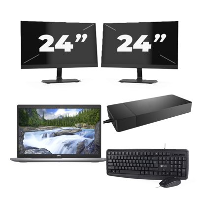 Dell Latitude 5520 - Intel Core i5-11e Generatie - 15 inch - 16GB RAM - 256GB SSD - Windows 11 Home + 2x 24 inch Monitor Dell Latitude 5520 - Intel Core i5-11e Generatie - 15 inch - 16GB RAM - 256GB SSD - Windows 11 Home + 2x 24 inch Monitor