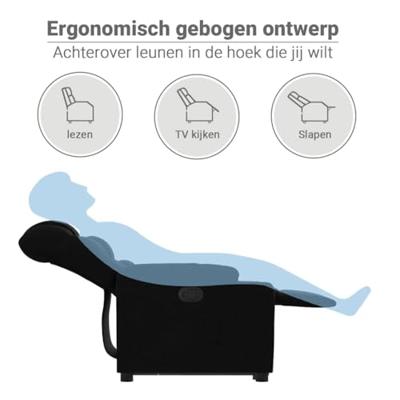 Sta-op-stoel verstelbaar stof zwart