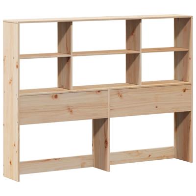 Bed met boekenkast zonder matras massief grenenhout 140x200 cm - thumbnail