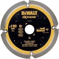 DeWALT Cirkelzaagblad voor Cementplaten | Extreme | Ø 190mm Asgat 30mm 4T - DT1472-QZ - thumbnail