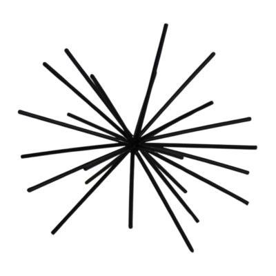 Housevitamin ornament firework metaal zwart 15 cm | 24 stuks