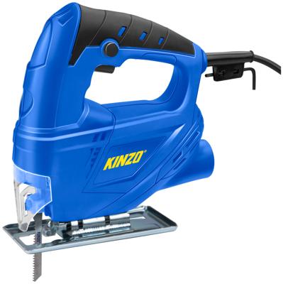 Kinzo Decoupeerzaag - 230V - met Stofafzuiging - Beschermingskap Snijblad - Hout tot 65 mm - Metaal tot 6 mm - Blauw