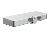 OCEAN thermostatische mengkraan douche met planchet, chroom-wit met hoogwaardige planchet van veiligheidsglas, ca. 35,0 x 14,0 cm extern lichaam gemaakt van ABS met een hoogwaardige merkcartouc - thumbnail