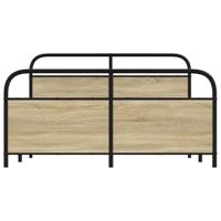 Bedframe zonder matras metaal sonoma eikenkleurig 160x200 cm - thumbnail