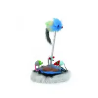 Beeztees Muis op Springveer - Kattenspeelgoed - 14,5x28 cm - thumbnail