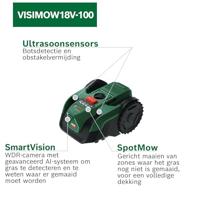 Bosch Home and Garden VISIMOW18V-100 06008E1002 Robotmaaier - thumbnail