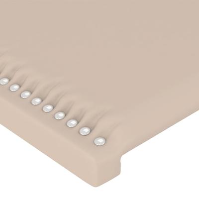 Hoofdbord LED 90x5x118/128 cm kunstleer cappuccinokleurig - thumbnail