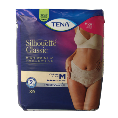 Tena Silhouet classic+ high waist creme M 9 Stuks Tena Silhouet classic+ high waist creme M 9 Stuks