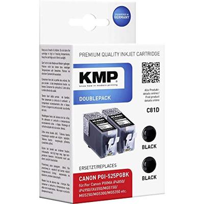 KMP Inktcartridge vervangt Canon PGI-525PGBK, CLI-526C, CLI-526M, CLI-526Y Compatibel 2-pack Zwart C81D 1513,0021 KMP Inktcartridge vervangt Canon PGI-525PGBK, CLI-526C, CLI-526M, CLI-526Y Compatibel 2-pack Zwart C81D 1513,0021