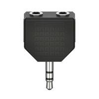Hama AUDIOADAPTER, 3,5MM JACK - 2 X 3,5MM-JACK KOPPELING, STEREO Wifi adapter Zwart - thumbnail