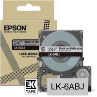 Epson C53S672088 labelprinter-tape Zwart op grijs LK - thumbnail