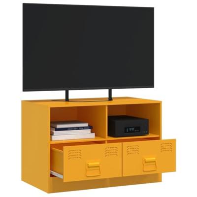 Tv-meubel 67x39x44 cm staal mosterdgeel
