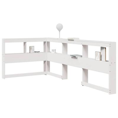 Boekenkast Hoofdeinde L-vormig 90 cm massief grenenhout wit