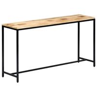 Wandtafel 140x35x76 cm massief ruw mangohout - thumbnail