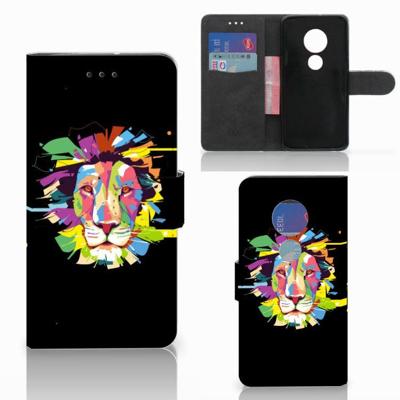 Motorola Moto G7 Play Leuk Hoesje Lion Color Motorola Moto G7 Play Leuk Hoesje Lion Color