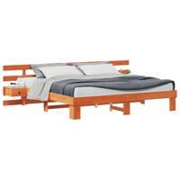 Bedframe met lade Bruin 180 x 200 cm Massief hout - thumbnail
