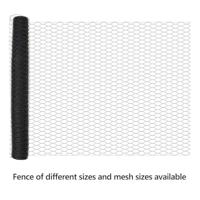 VidaXL Hexagon hek grijs 1,4 x 10 m pvc - thumbnail