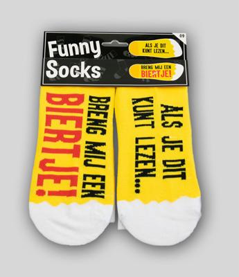 Funny socks breng mij een biertje