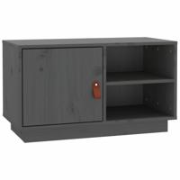 Tv-meubel 70x34x40 cm massief grenenhout grijs - thumbnail