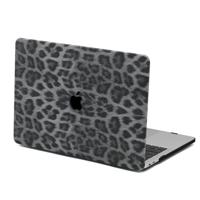 Lunso MacBook Pro 16 inch (2019) Leren cover hoes - case - Leopard Pattern White - thumbnail