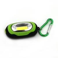 Draagbare mini sleutelhanger Pocket Torch COB LED licht zaklamp lamp met 3 modi (groen) - thumbnail