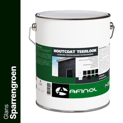Afinol Houtcoat Teerlook Glans Sparrengroen 5 liter