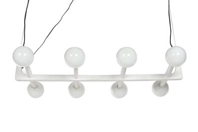 Plafondlamp Home ESPRIT Wit Metaal Kristal 110 x 45 x 23 cm