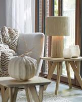 Light & Living Tafellamp 'Pitino' Jute, 51cm, kleur Crème - thumbnail