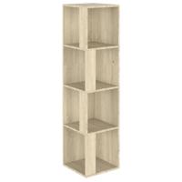 Hoekkast 33x33x132 cm bewerkt hout sonoma eikenkleurig - thumbnail