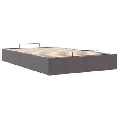 Bedframe zonder matras 120x190 cm kunstleer grijs Bedframe zonder matras 120x190 cm kunstleer grijs