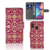 Wallet Case Samsung Galaxy A20e Barok Pink - thumbnail