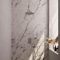 Chrome Edition thermostatische inbouw regendouche set met 3-weg omstelling, 30 cm douchekop en handdouche - thumbnail