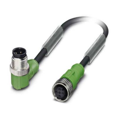 Phoenix Contact 1668603 Sensor/actuator connector, geassembleerd M12 Aantal polen (sensoren): 4 Stekker, haaks, Bus, recht 0.60 m 1 stuk(s) Piece