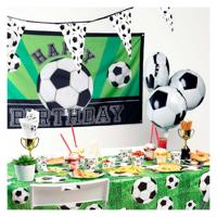 Voetbal Vlag Happy Birthday 150x90cm - thumbnail
